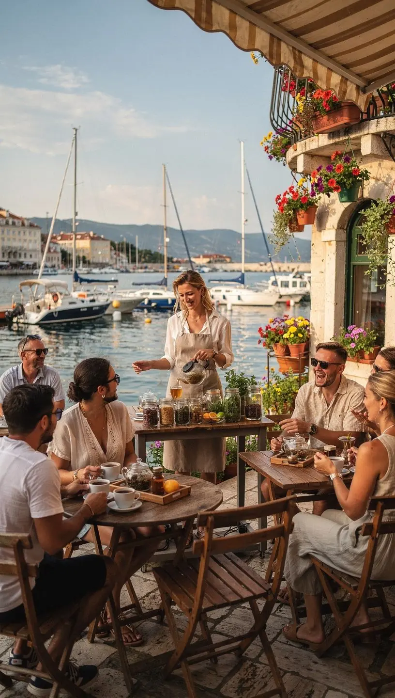 Tradicionalna mješavina ljekovitog bilja u staklenoj posudi, okružena svježim biljem.