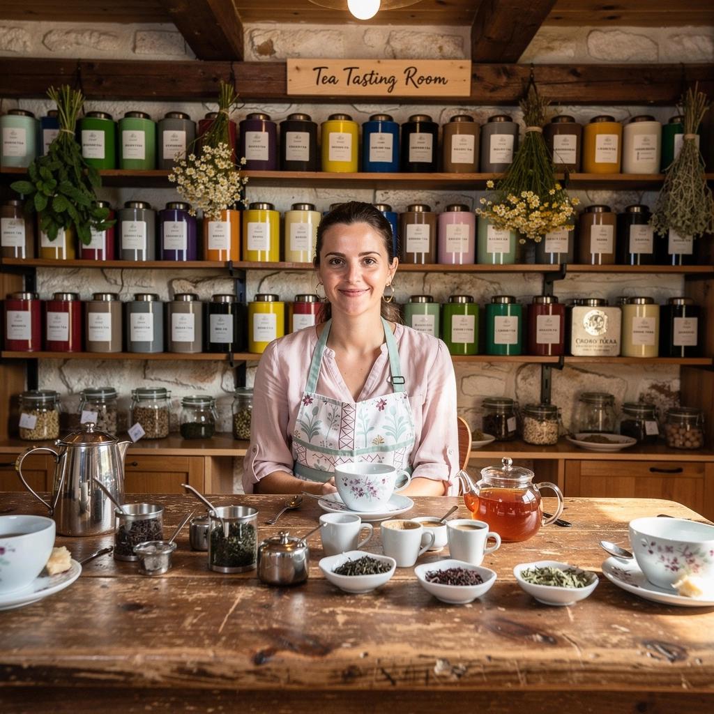 Mješavina ljekovitog bilja u staklenoj posudi uz svježe limunove kriške.